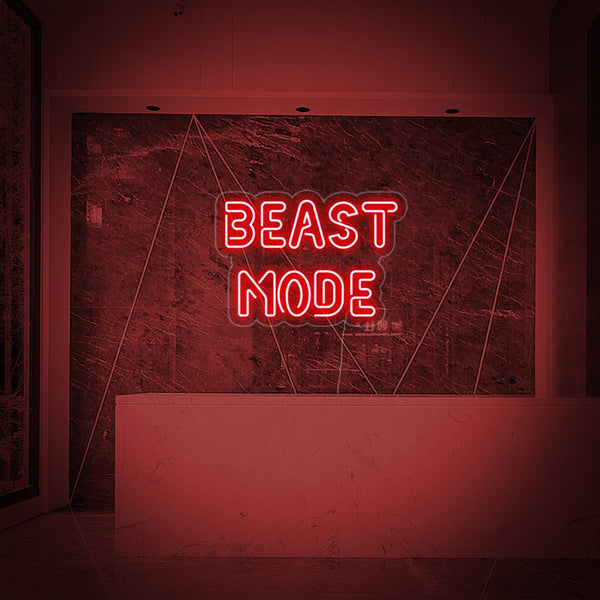 Beast Mode Neon Sign, Gym Decor, Gym Quotes, Fitness Quotes, Workout Quotes