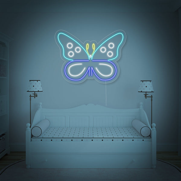 Blue Butterfly Neon Sign