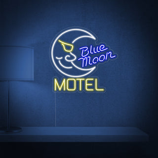 Blue Moon Motel Hotel Neon Sign
