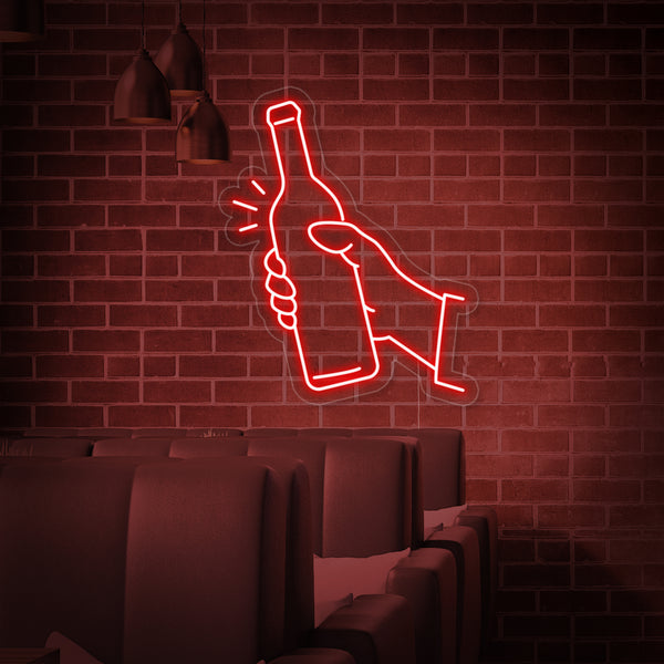 Bottle of Wine Neon Sign