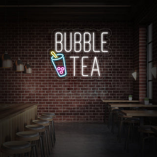 Bubble Tea with Cup Neon Sign