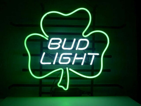 Bud Lucky Shamrock Neon Sign