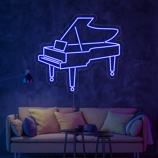 Contour Grand Piano Neon Sign
