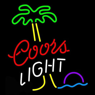 Coors Light Palm Tree Moon Neon Sign