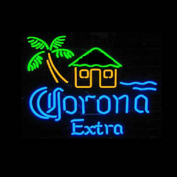 Corona Extra Tiki Hut Beer Neon Sign