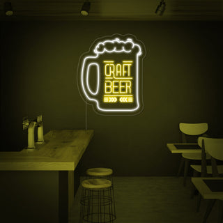 Craft Beer Mug Neon Sign