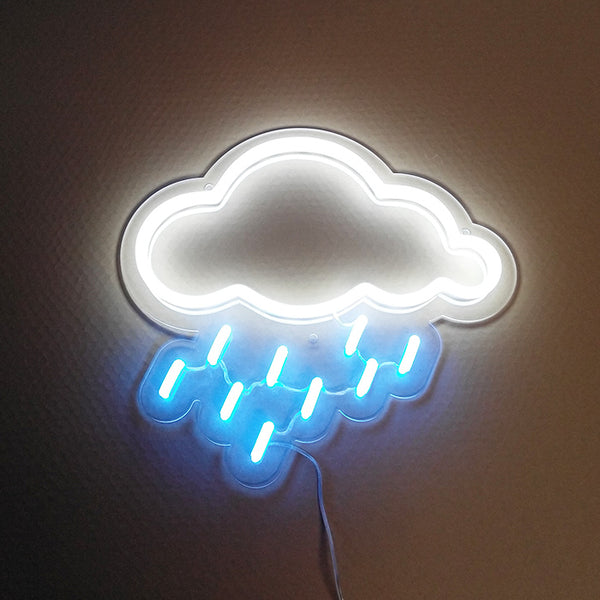 Element Symbol Cloud Rain Neon Sign