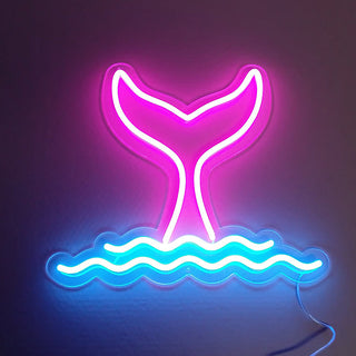 Element Symbol Swimming Mermaid Neon Sign