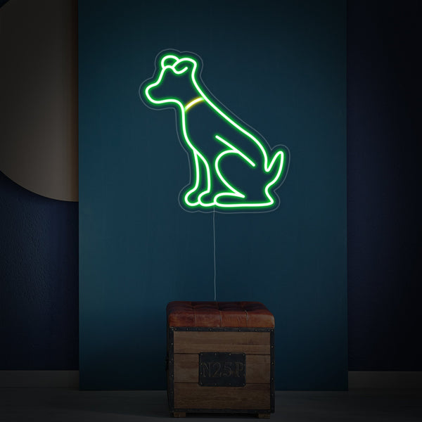 Green Dog Neon Sign