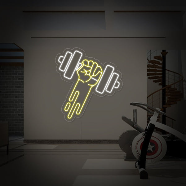 Gym Dumbell Neon Sign