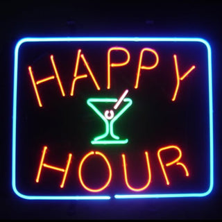 Happy Hour Beer Bar Neon Sign