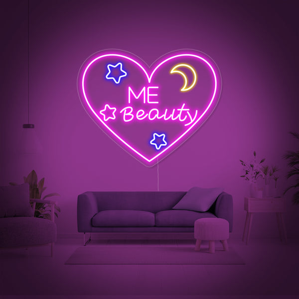 Heart Love Me Beauty Neon Sign
