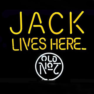 Jack Lives Here No.7 Logo Neon Sign