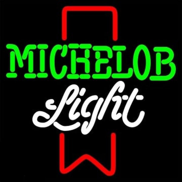 Michelob Light Red Ribbon Neon Sign