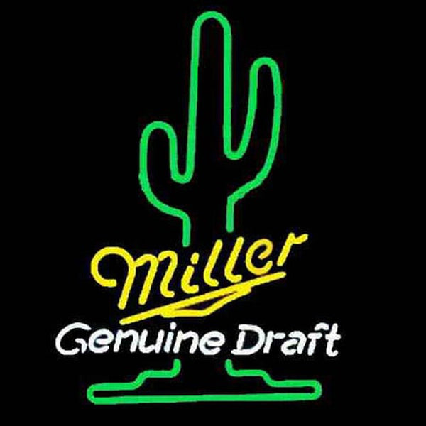 Miller Genuine Draft Cactus Beer Neon Sign