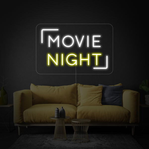 Movie Night Neon Sign