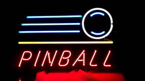 Pinball Shop Open Neon Sign