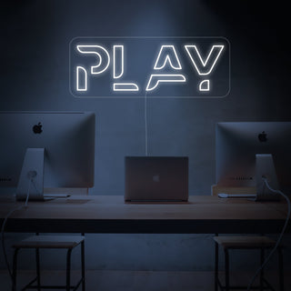 Play Sign for Gameroom Neon Sign