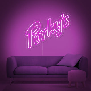 Porky Neon Sign
