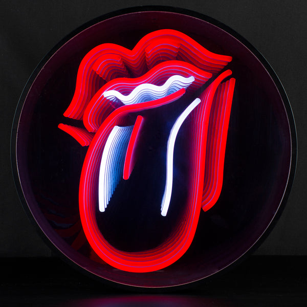 Rolling Stones 3D Infinity LED Neon Sign