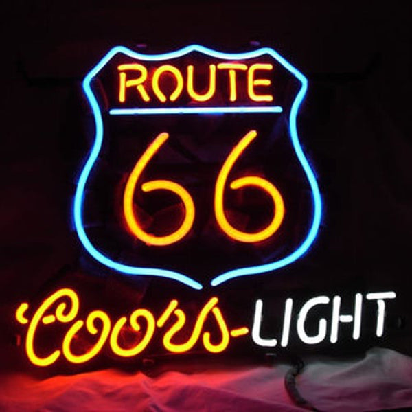 Route 66 Coors Beer Neon Sign