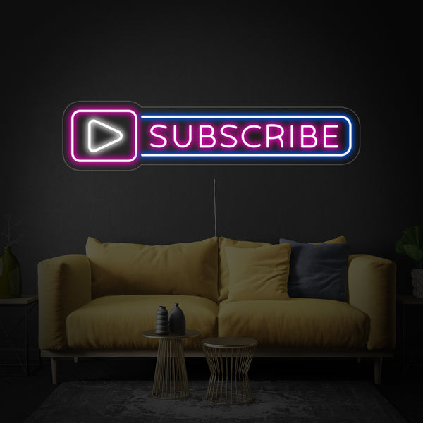 Subscribe Button Neon Sign