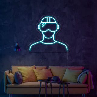 VR Headset Neon Sign