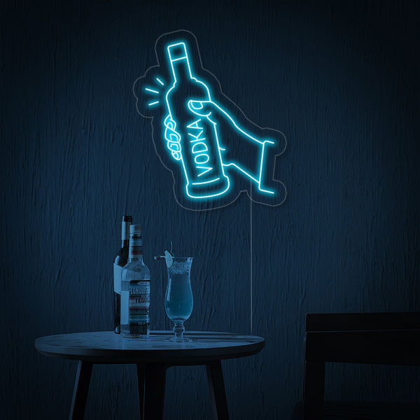 Vodka Bottle Bar Neon Sign
