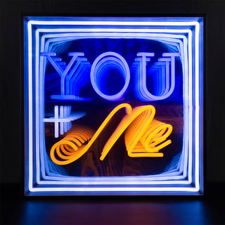 You Me 3D Infinity LED Neon Sign