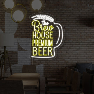 the Brew House Premium Beer Bar Neon Sign